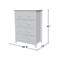 International Concepts Solid Wood Bedroom Dresser/Chest with 4 Drawers, White BD08-8004 - alternate 7